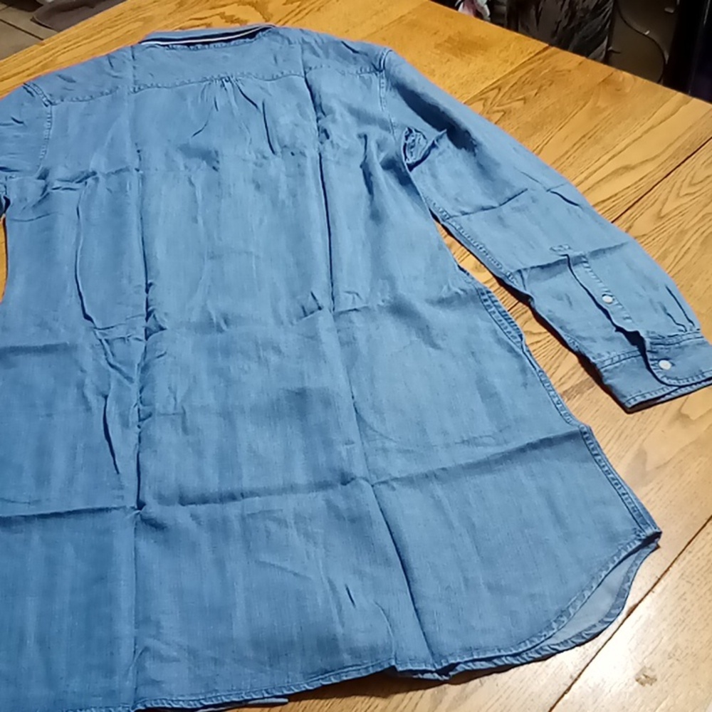 Untuckit Womens Shirt Dress 16 NEW Blue Long Sleeves MARASKA NEW - Picture 4 of 8